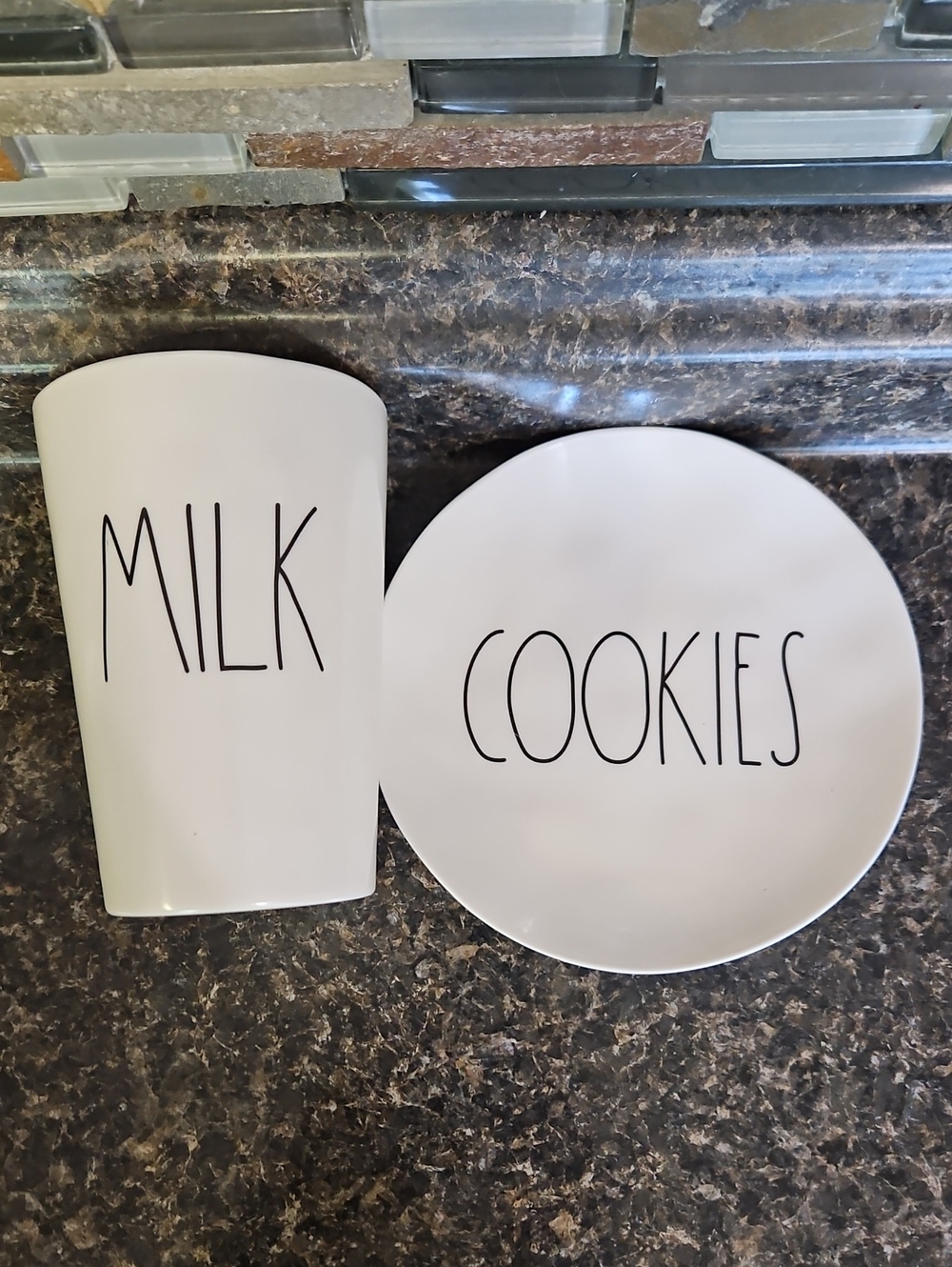 Rae Dunn Cookies And Milk Set